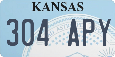 KS license plate 304APY