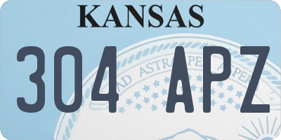KS license plate 304APZ