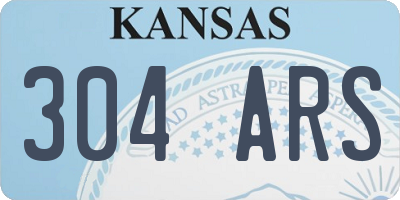 KS license plate 304ARS