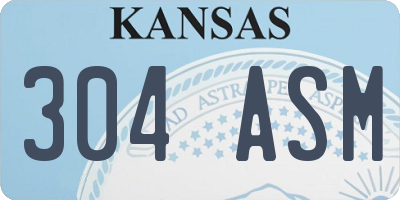KS license plate 304ASM