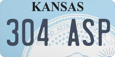 KS license plate 304ASP