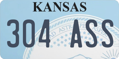 KS license plate 304ASS