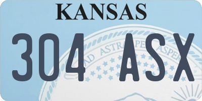 KS license plate 304ASX