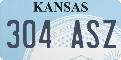 KS license plate 304ASZ
