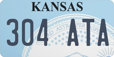 KS license plate 304ATA