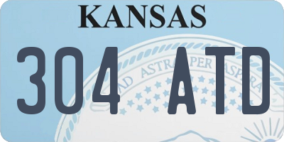 KS license plate 304ATD