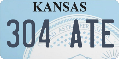 KS license plate 304ATE