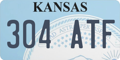 KS license plate 304ATF