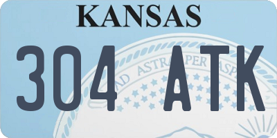 KS license plate 304ATK
