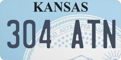 KS license plate 304ATN