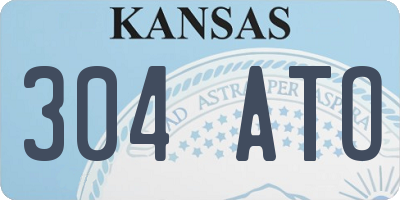 KS license plate 304ATO