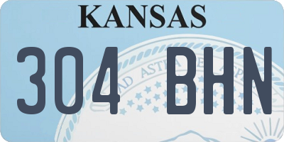 KS license plate 304BHN