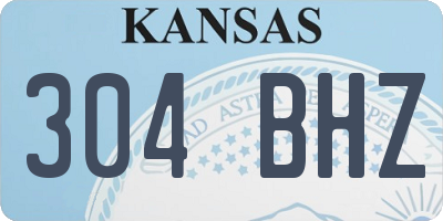KS license plate 304BHZ