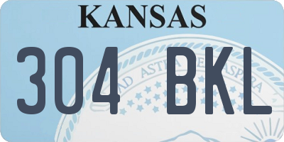 KS license plate 304BKL