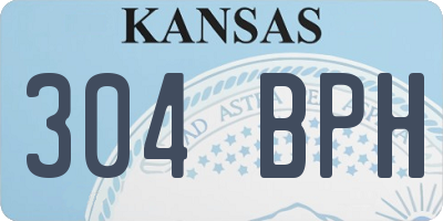 KS license plate 304BPH