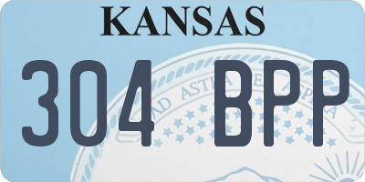 KS license plate 304BPP