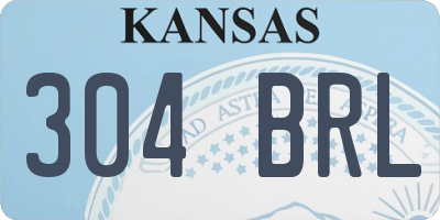 KS license plate 304BRL