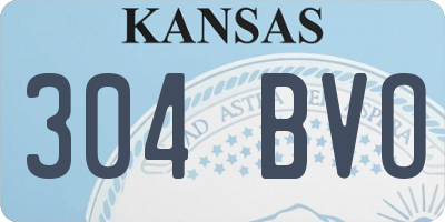 KS license plate 304BVO
