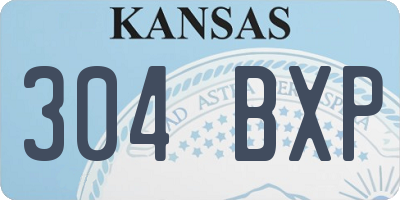 KS license plate 304BXP