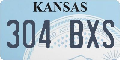 KS license plate 304BXS