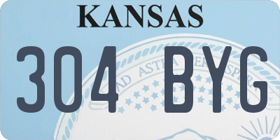 KS license plate 304BYG