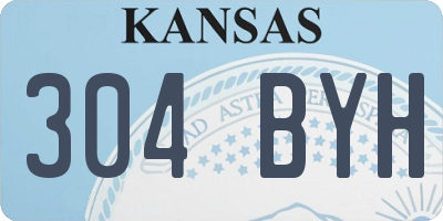 KS license plate 304BYH