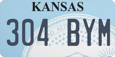 KS license plate 304BYM
