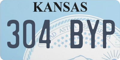 KS license plate 304BYP