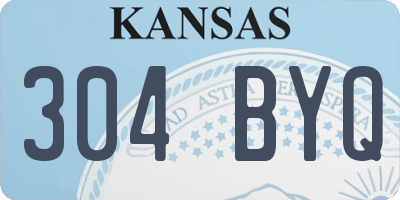 KS license plate 304BYQ