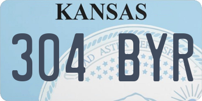 KS license plate 304BYR