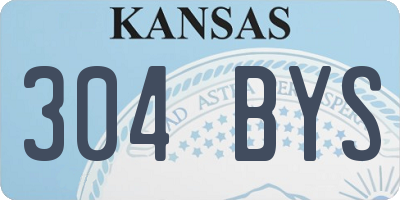KS license plate 304BYS