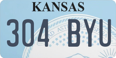 KS license plate 304BYU