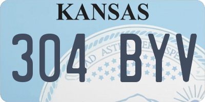 KS license plate 304BYV