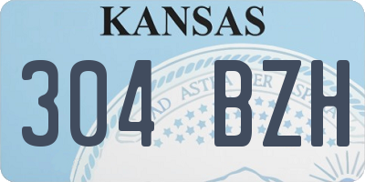KS license plate 304BZH