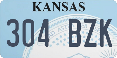 KS license plate 304BZK