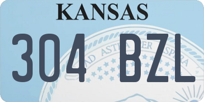 KS license plate 304BZL