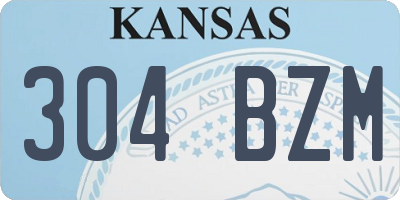 KS license plate 304BZM
