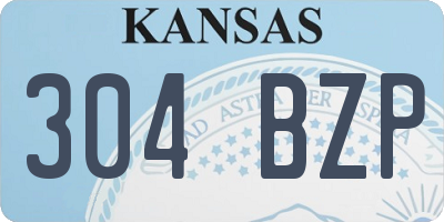 KS license plate 304BZP