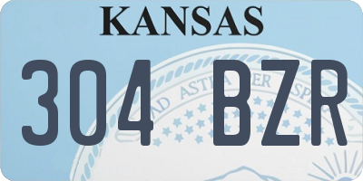 KS license plate 304BZR