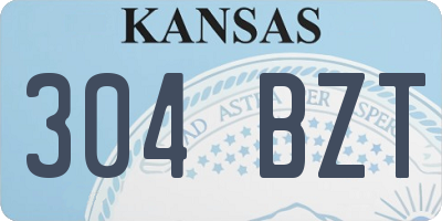 KS license plate 304BZT