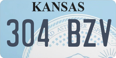 KS license plate 304BZV
