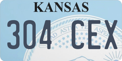KS license plate 304CEX