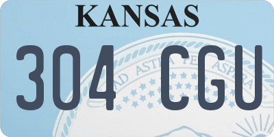 KS license plate 304CGU