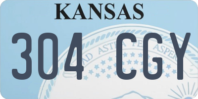 KS license plate 304CGY