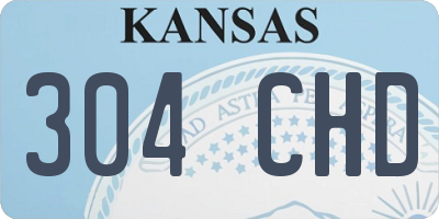 KS license plate 304CHD
