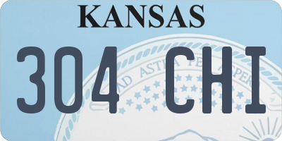 KS license plate 304CHI