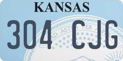 KS license plate 304CJG
