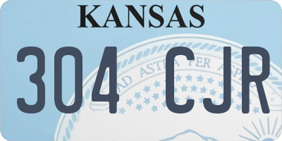 KS license plate 304CJR