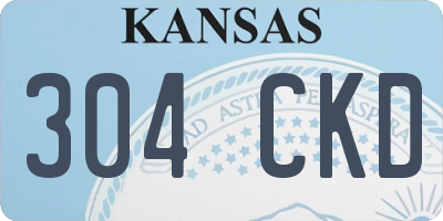 KS license plate 304CKD