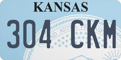 KS license plate 304CKM